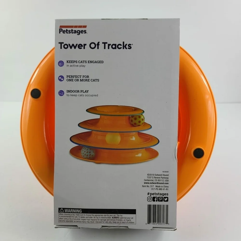 New Cat Toy tower tracks w 3 balls